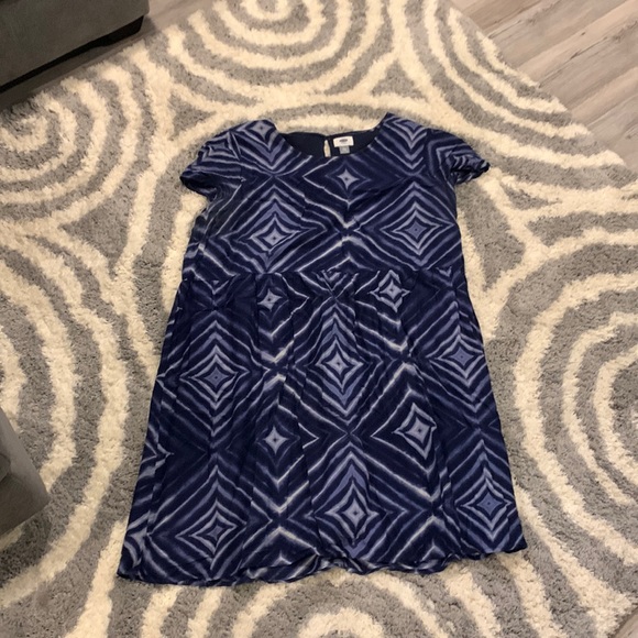 old navy tie dye dress blue